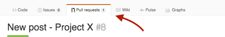pull request tab